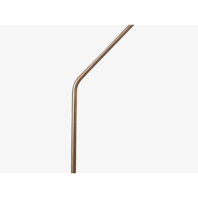 1950s Mid-Century Modern Double Shade Floor Lamp, Wood, Metal, Fabric For Sale - Image 9 of 13