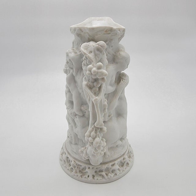French Antique 19th Century French Jouhannaud Dubois Bacchanal Parian Ware Pitcher For Sale - Image 3 of 10