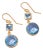 Double Drop Fine Gemstone Earring, Blue Topaz and Blue Topaz For Sale