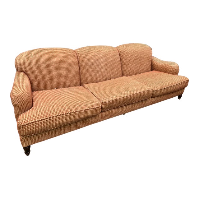 Custom Upholstered Chesterfield Sofa With Goose Down Cushions For Sale