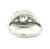 Vintage Mid 20th Century Platinum One Carat Natural Diamond Ring, Size 7.5 For Sale - Image 4 of 4