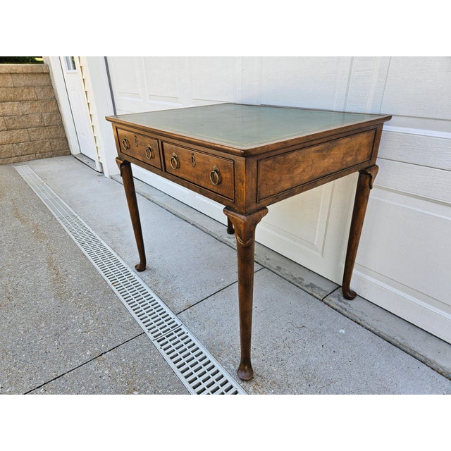 Baker Furniture Georgian Leather Top Writing Desk For Sale - Image 9 of 13