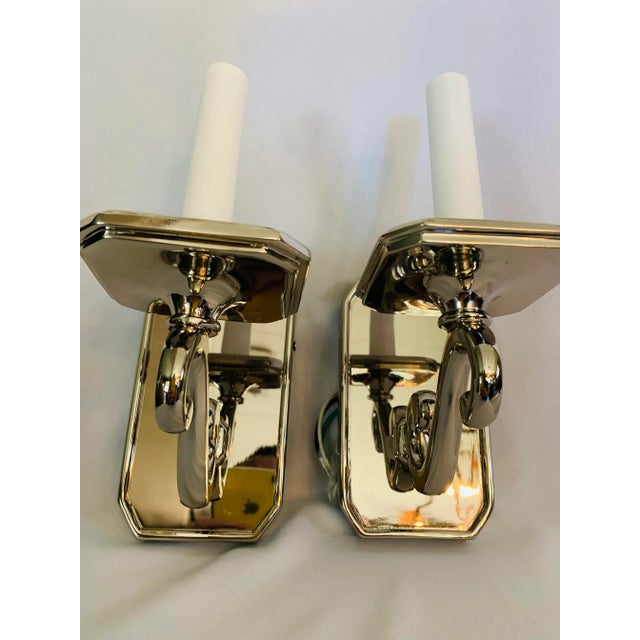 Early 21st Century Nickel Sconces From the Foundry L. A. - a Pair For Sale - Image 5 of 13