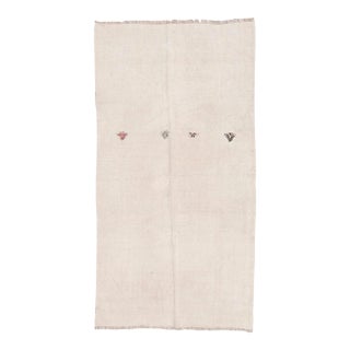 Mid 20th Century Vintage Hemp Turkish Kilim Rug For Sale