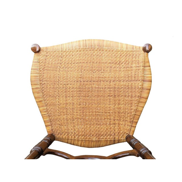 Italian Wood and Vienna Straw Chiavari Chair attributed to Fratelli Levaggi, 1950s For Sale - Image 6 of 8