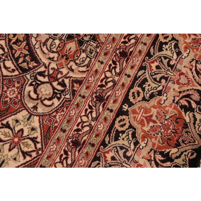 Boho Chic Pak-Persian Black/Rust Wool Rug - 6'0'' X 9'4'' For Sale In New York - Image 6 of 9