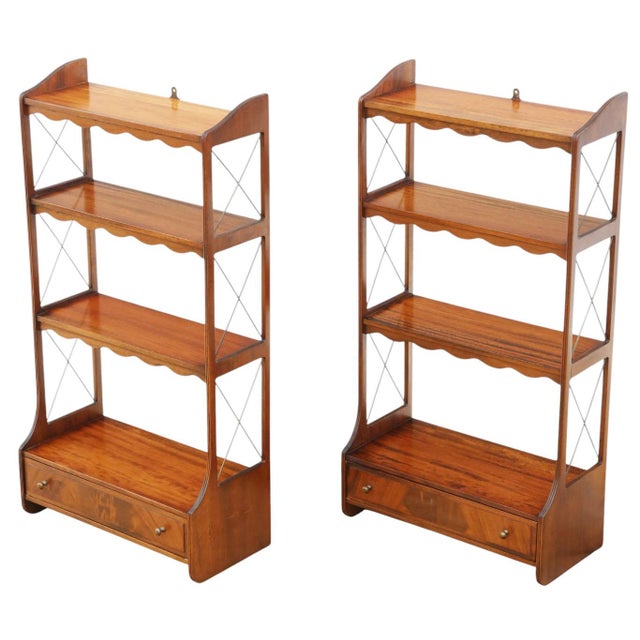 Vintage Mahogany Bookcases, 1980s, Set of 2 For Sale - Image 4 of 11
