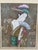 Delicate, refined, and beautifully detailed, this Elegant Painting of a Japanese Woman on Cork is a captivating work of...