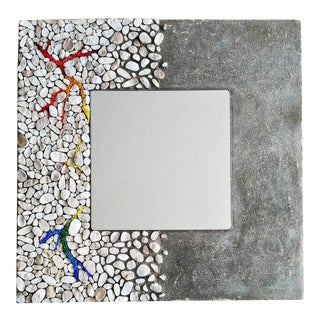 Pebble Mosaic Modern Wall Mirror For Sale