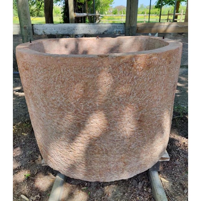 Antique marble Centenary, 19th-century. Once used during the grape harvest, today it can be used as a decorative element...