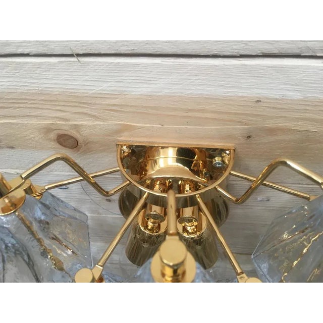 Metal Murano Glass Poliedri Sconces with Gold 24 Karat Metal Frame from Simoeng, Set of 2 For Sale - Image 7 of 12