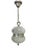 Vintage French Cut Pressed Glass Spheres Pendant Lamp, 1940s For Sale - Image 9 of 10