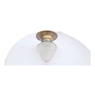 Art Nouveau Brass Flush Mount Ceiling Light, 1890s For Sale