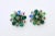 Glass Vintage Elsa Schiaparelli Turquoise & Green Glass Strand Necklace With Clip on Earrings - 3 Pieces For Sale - Image 7 of 10