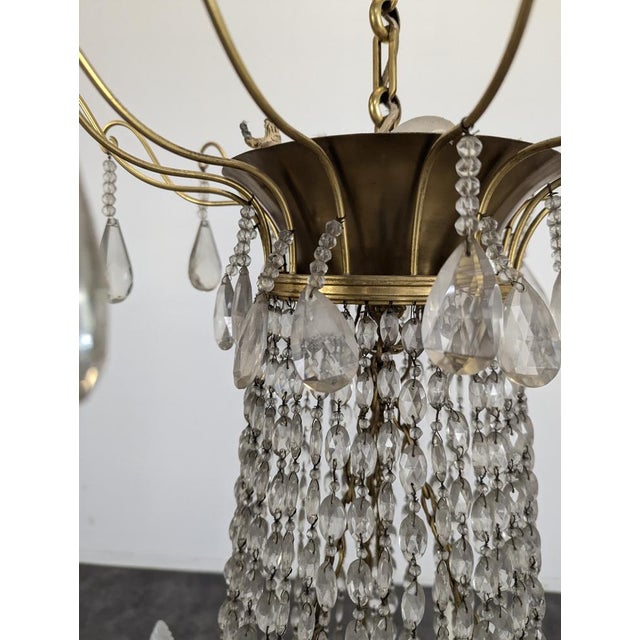Hot Air Balloon Chandelier with Pendants and Bronze Frame For Sale - Image 5 of 9