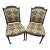 A Pair of Mid 20th Century French Louis XVI Style Accent Chairs With New Classic Upholstery Versace Style For Sale