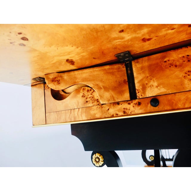 Tan Regency Baker Writing Desk/Library Table For Sale - Image 8 of 13