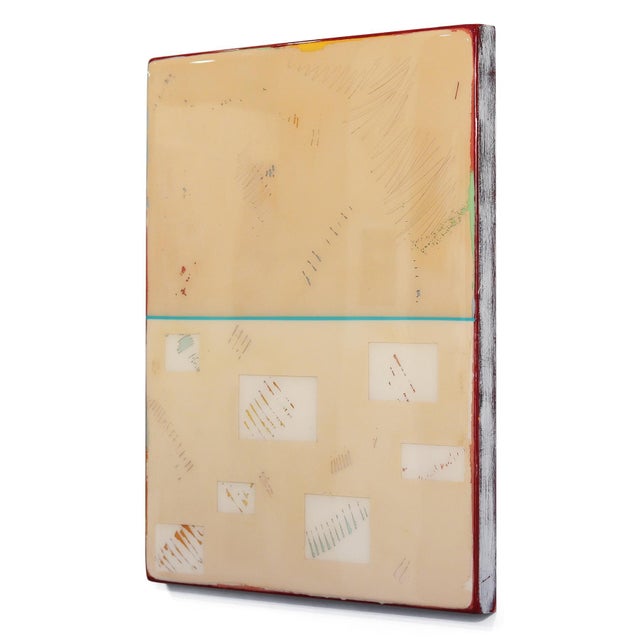 Beach Blvd - Modern Acrylic Beige Monochrome Resin Original Artwork by Ricky Hunt For Sale In Los Angeles - Image 6 of 9