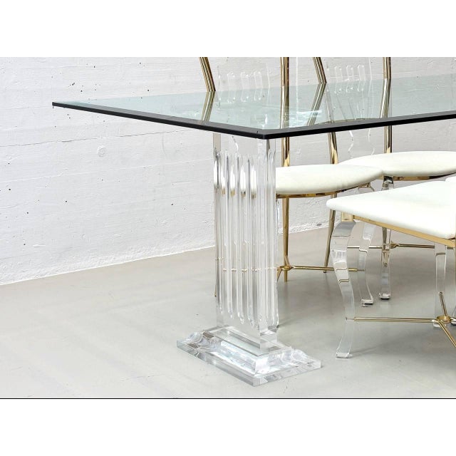 Glass Table in Acrylic Glass by Fabianart, 1980s For Sale - Image 16 of 18