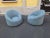 Blue Set of Vintage Tub Chairs in Light Blue Bouclé Fabric, 2000s For Sale - Image 8 of 13