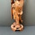 Japanese Hand Carved Wood Happy Buddha Statue With Candle Holder For Sale - Image 3 of 12