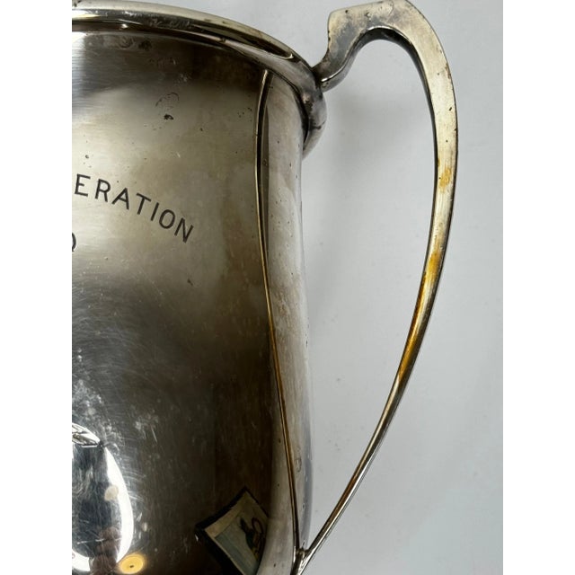 1950s British Sheffield Silver Plate Warwickshire Pigeon Thurso 1st Racing Trophy Winner Cup, Dated 1952 For Sale - Image 5 of 11