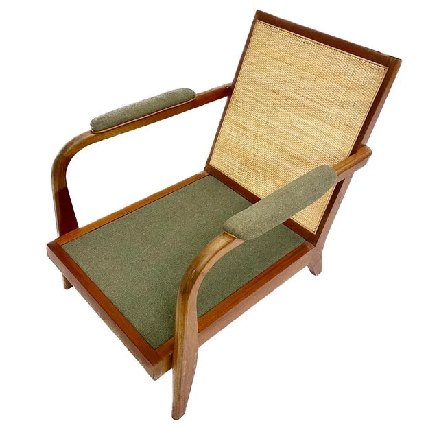 Wood Vintage Art Deco Style Club Chair For Sale - Image 7 of 12