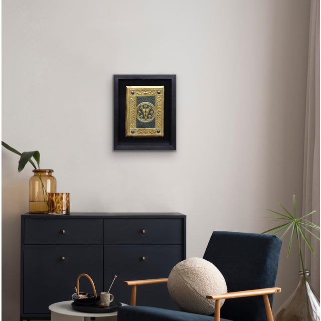 Icilio Federico Joni, Painted Gesso, Gilt and Wood Tavolette Book Cover Binding, 1890s, Oil & Cedar & Gesso For Sale - Image 10 of 18