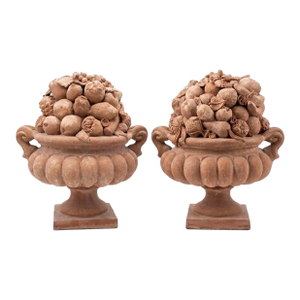 A Pair of Vintage Italian Terracotta Fruit Baskets