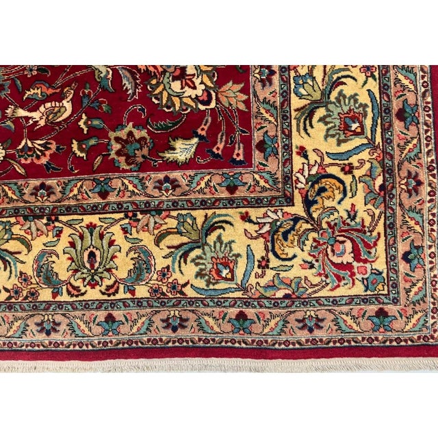 1970s Vintage Persian Tabriz Rug, 9'8" X 13'4" For Sale - Image 5 of 6