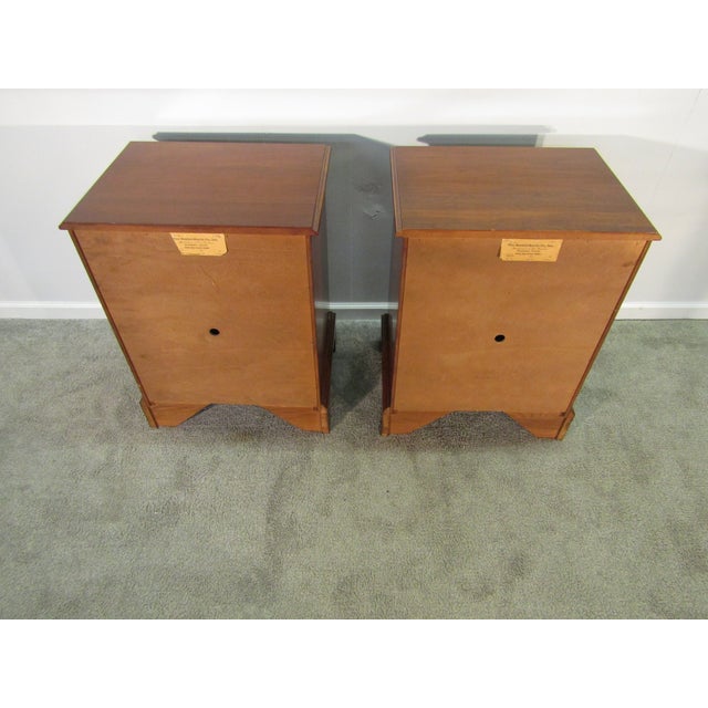 Henkel Harris Solid Cherry Pair of Nightstands For Sale - Image 14 of 15