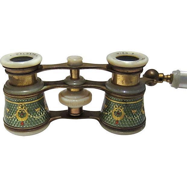 Late 19th Century Antique European Guilloche Enameled Opera