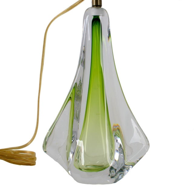 Val Saint-Lambert Mid 20th Century Val St. Lambert Belgian Sommerso Art Glass Lamp For Sale - Image 4 of 6