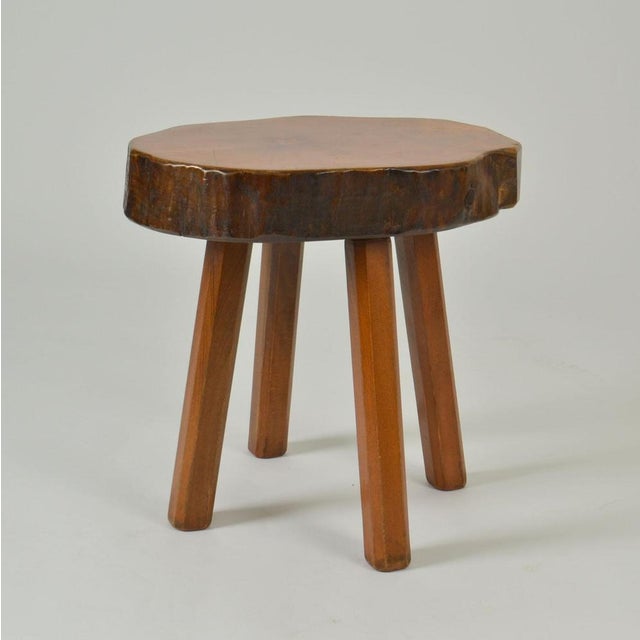Brown Side Tables Handcrafted in Burr Wood, 1970s, Set of 3 For Sale - Image 8 of 13
