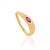 VR Jewels Chic Gypsy Set Ruby Chunky 14k Yellow Gold Dome Ring Size 4 by VRJewels For Sale - Image 4 of 17