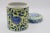 Asian Mid-20th Century Canary Yellow and Blue Porcelain Lidded Jar For Sale - Image 3 of 13