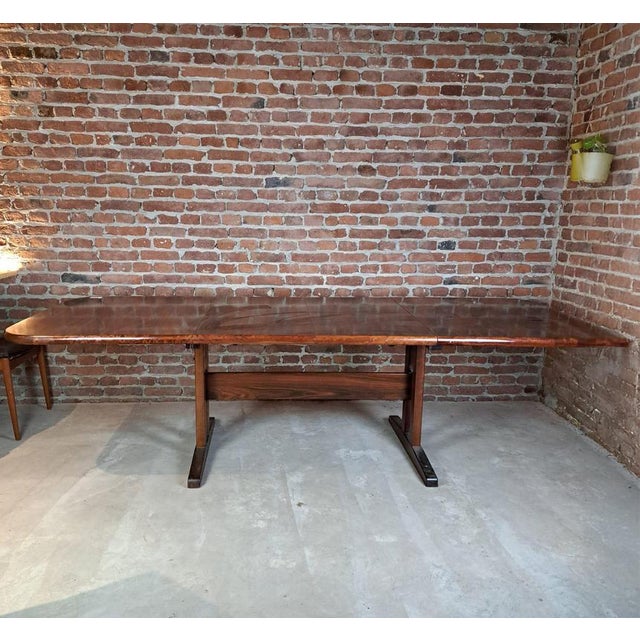 Vintage Danish Extendable Rosewood Dining Table, 1960 For Sale - Image 6 of 6