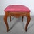 Mid 20th Century French Louis XV Pink Tufted Ottoman For Sale - Image 5 of 7