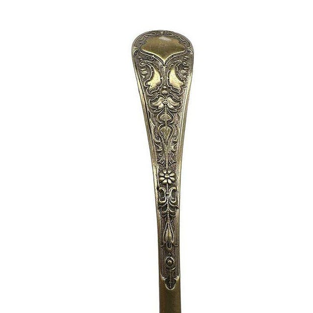 19th Century Antique Ornate Leaf Berry & Flower Fruit Scene Jam Berry Spoon by J B & Sons For Sale - Image 5 of 7