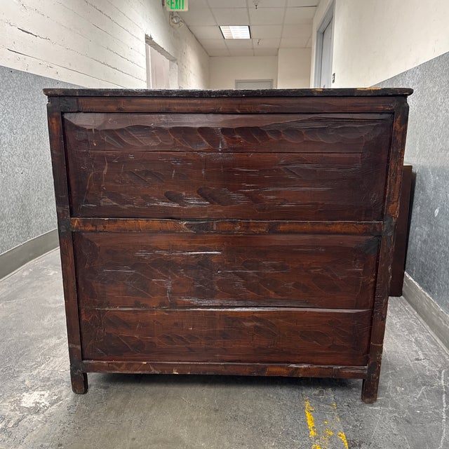 Paint Chinoiserie Red Lacquer Storage Cabinet, Antique For Sale - Image 7 of 12