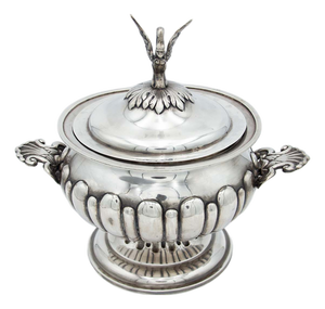 Fluted Silver Soup Tureen