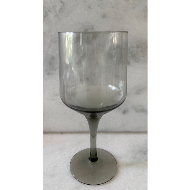 Mid-Century Modern Set of 6 Vintage Orrefors Rhapsody Smoke Wine Glasses For Sale - Image 3 of 8