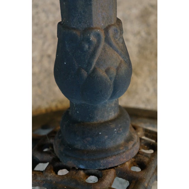 Vintage Victorian Revival Cast Aluminum Reticulated Birdbath 28" For Sale - Image 13 of 18