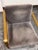 2010s Restoration Hardware Miles Velvet + Brass Arm Chair For Sale - Image 5 of 12