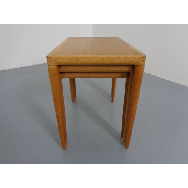 Danish Oak Nesting Tables by H.W. Klein for Bramin, 1960s, Set of 3 For Sale - Image 14 of 18
