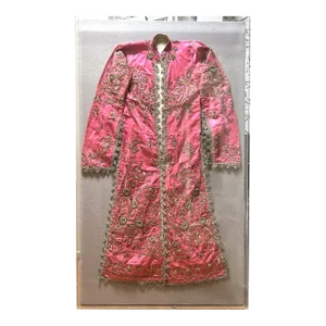 19th Century Embroidered Silk Turkish Robe, Framed in Acrylic Shadow Box