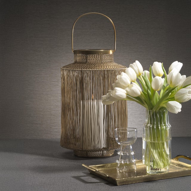 Add a striking decorative element to your space with the Menorca Decorative Metal Lantern. Featuring a woven, twisted...
