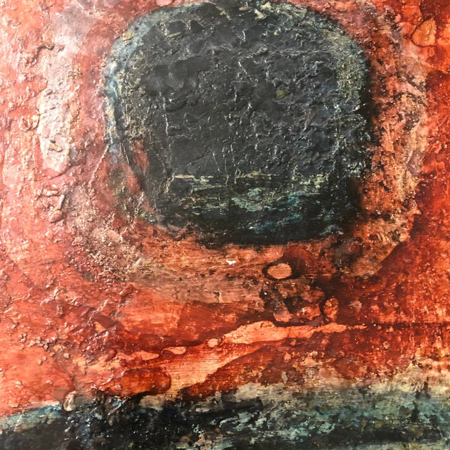 Vintage Original Abstract Painting Vintage Modernist Frame 1970’s For Sale - Image 4 of 5