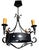 Circa 1920’s Spanish Revival Wrought Iron Chandelier For Sale - Image 4 of 6