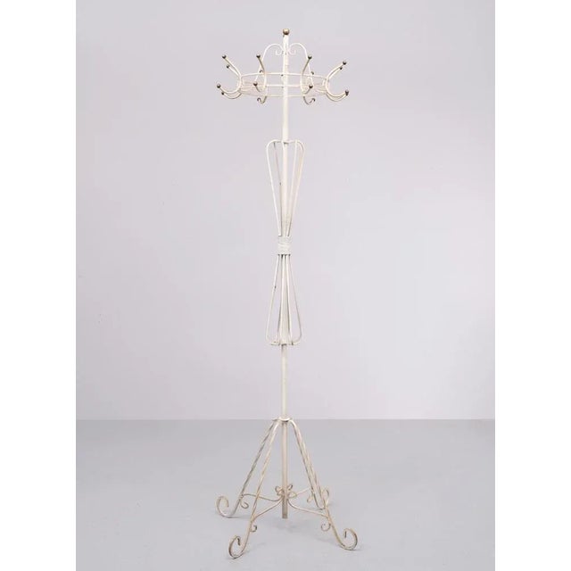 White France Provincial Standing Coat Rack, 1950s For Sale - Image 8 of 9